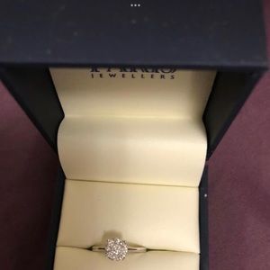 PARIS JEWELLERS Solitaire 0.24 Ctw Diamond 14k White Gold Ring - Size 4